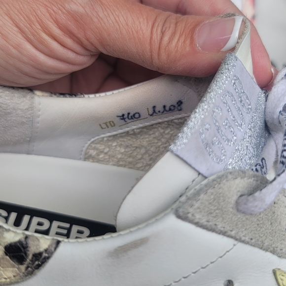 Women's Golden Goose Superstars Sneakers Size 38 7.5-8 Private Edit Python Heel - Picture 5 of 8